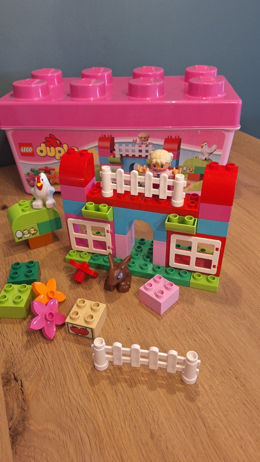 LEGO Duplo Roze Opbergdoos met Boerderij Speelset 6071227, Kinderen en Baby's, Speelgoed | Duplo en Lego, Inclusief minifiguren