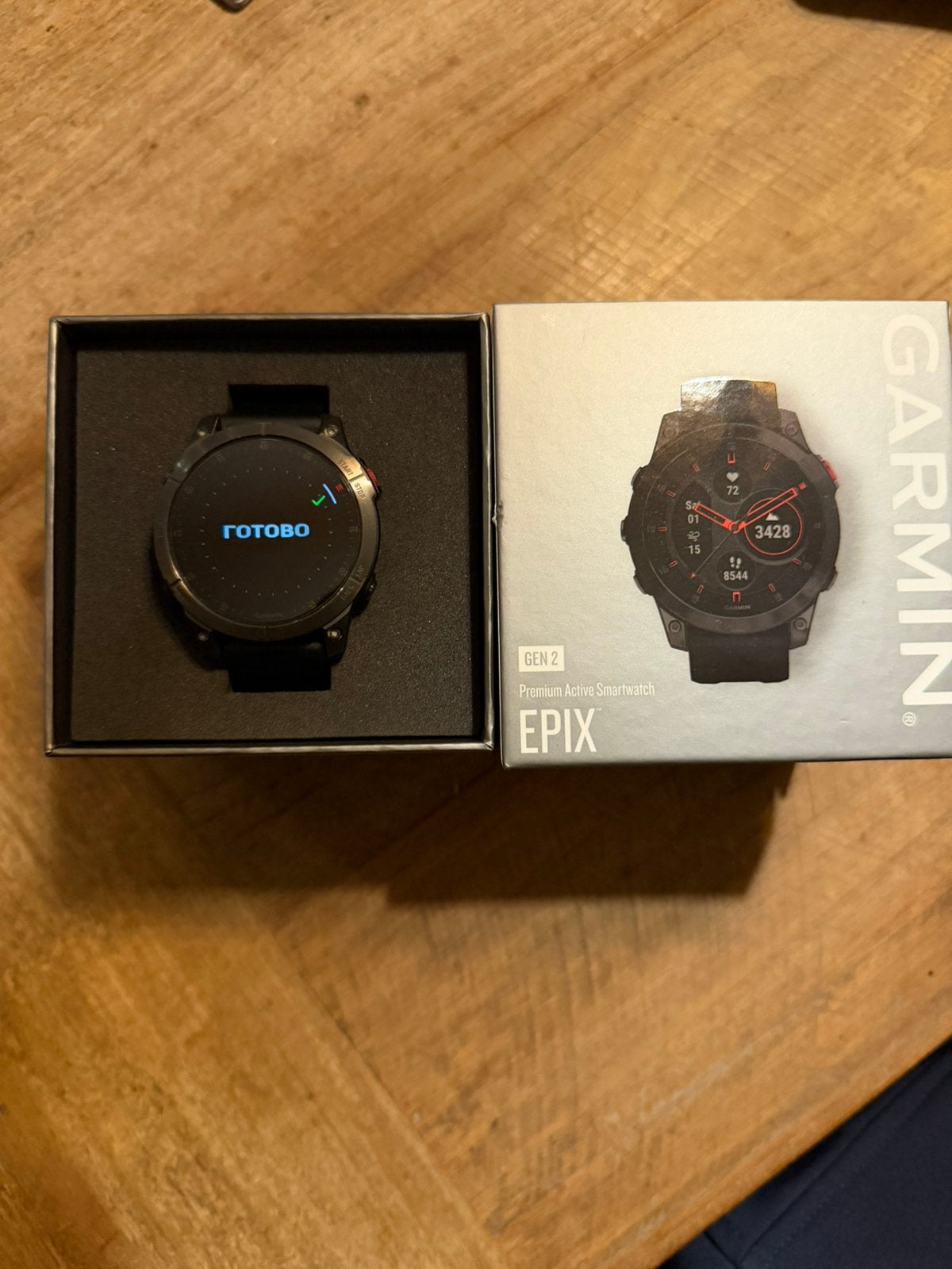 Garmin epix (gen 2) 47mm sapphire uitvoering, Zwart, Garmin Epix Gen 2 Sapphire Titanium, Ophalen of Verzenden, Zo goed als nieuw