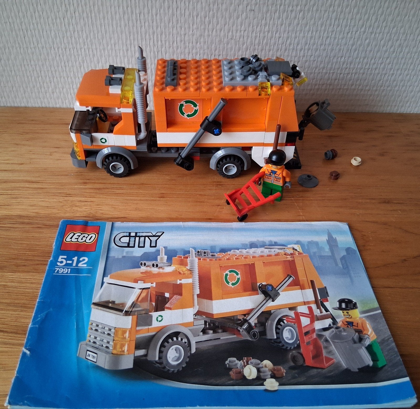 Lego city Vuilniswagen 7991 complete set met boekje in doosj, Ophalen of Verzenden