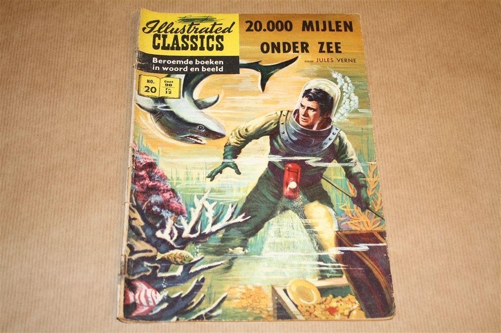 20.000 mijlen onder zee - Illustrated Classics - 1956, Boeken, Eén stripboek, Ophalen of Verzenden, Gelezen