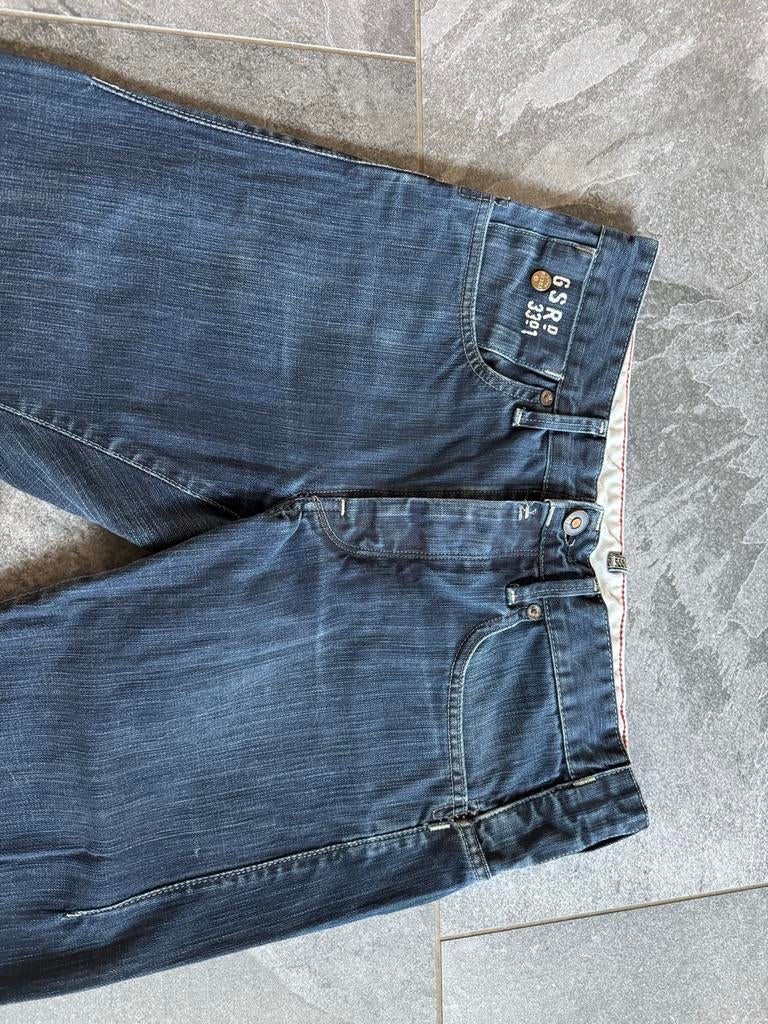 G-Star RAW Structor Slim Jeans - Donkerblauw, Ophalen of Verzenden, Zo goed als nieuw, Blauw, W32 (confectie 46) of kleiner
