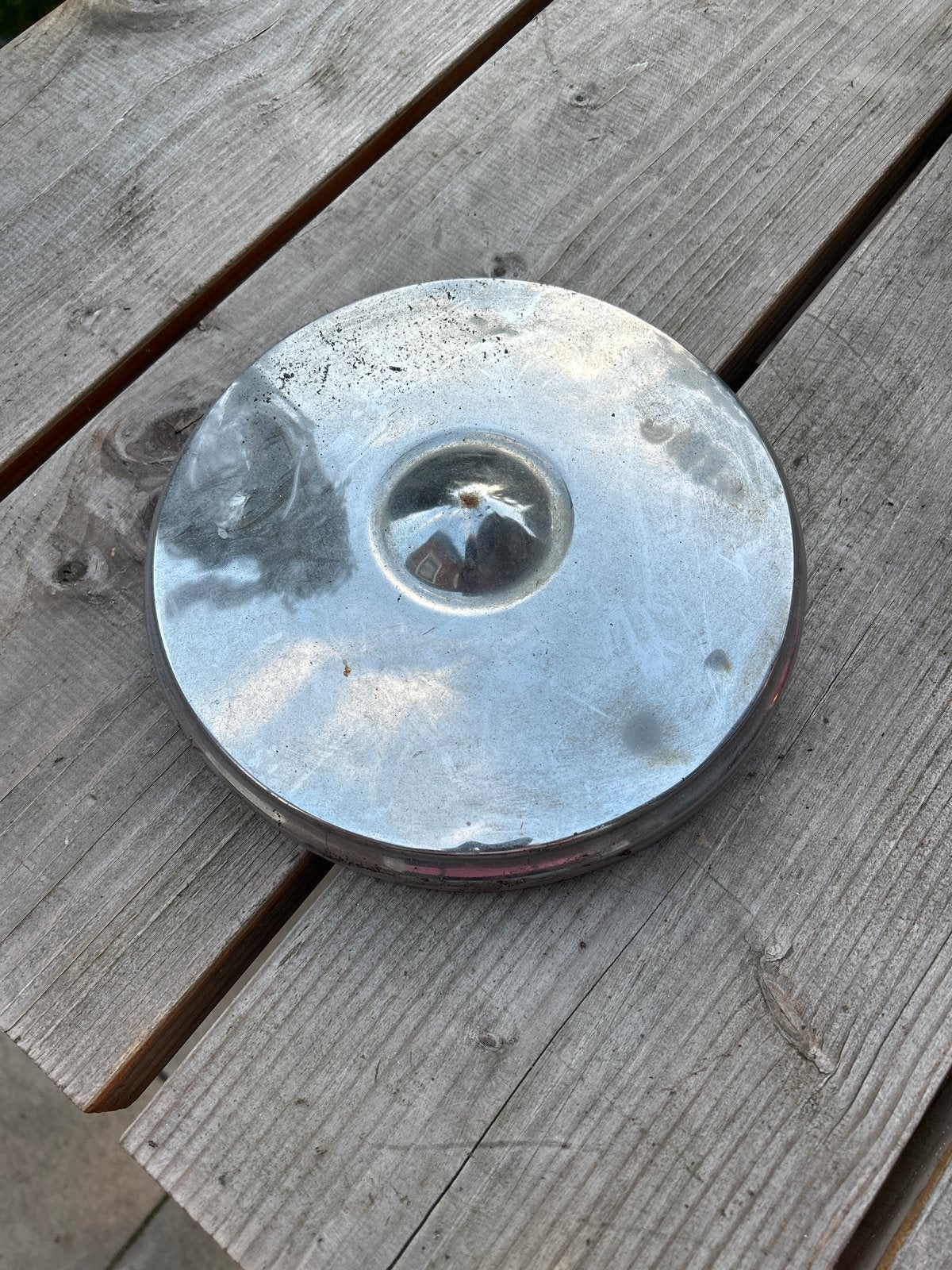 Vintage wieldop / naafdop - Chroom 2x, Ophalen of Verzenden, Gebruikt, Universele onderdelen