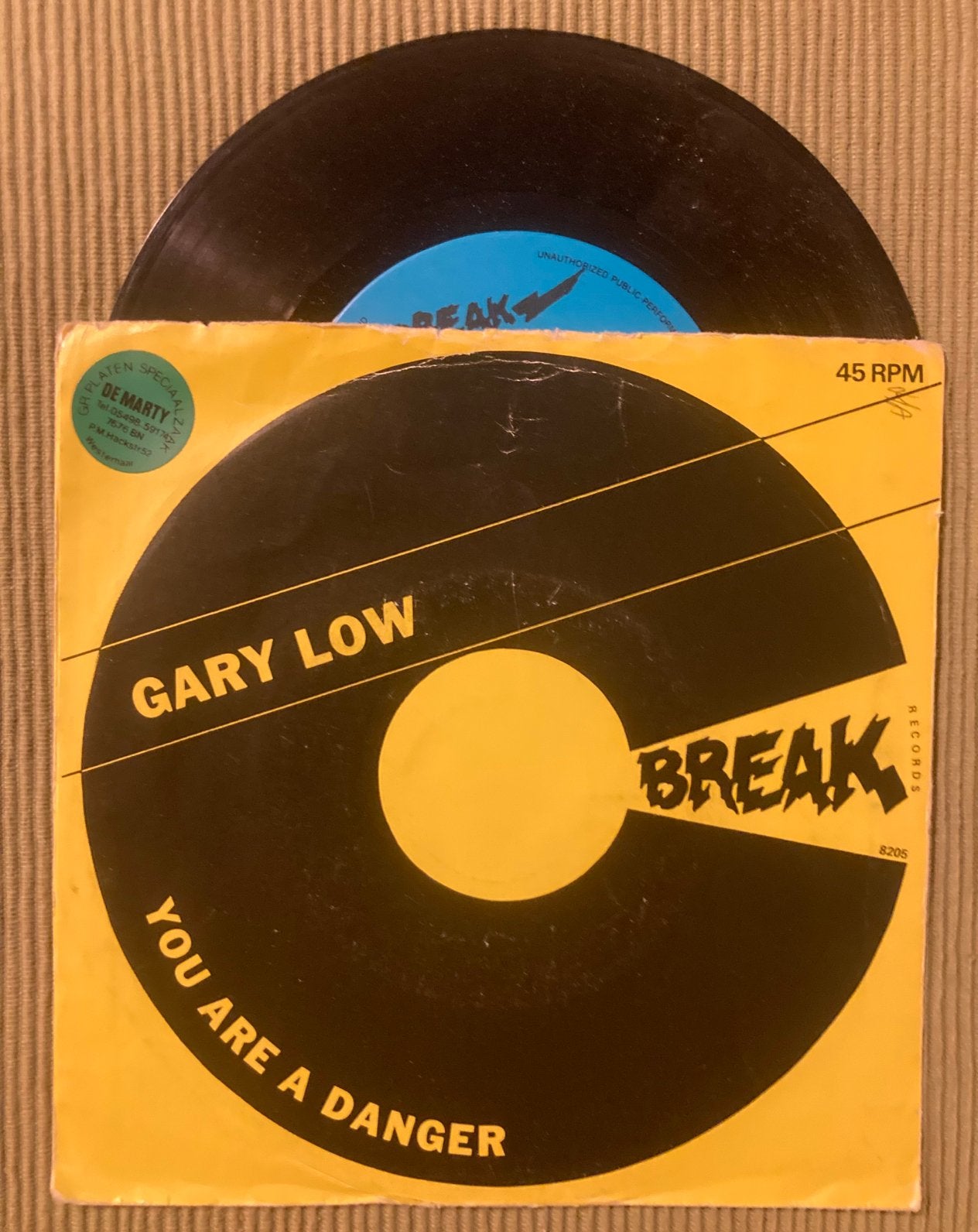 Vinyl single Gary Low - You are a danger, Gebruikt, 7 inch, Ophalen of Verzenden, Dance en House