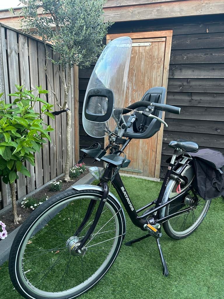 Batavus Mambo Deluxe Mamafiets met kinderzitje en windscherm, Fietsen en Brommers, Batavus, Windscherm, Zo goed als nieuw, 1 zitje