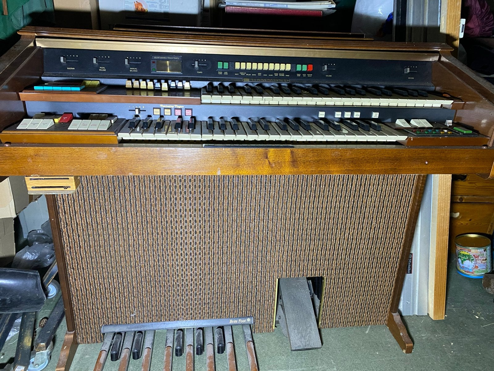 Vintage Hammondorgel met 2 klavieren en pedalen, Ophalen, Gebruikt, 2 klavieren, Hammondorgel