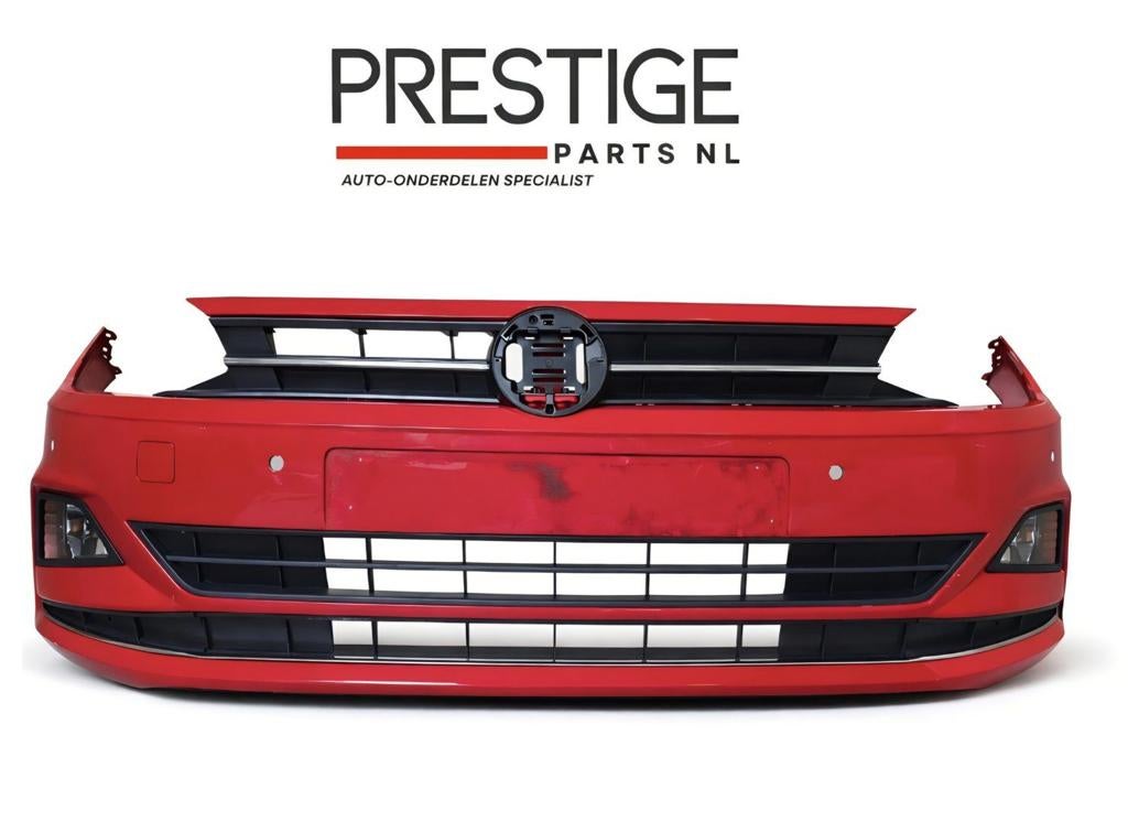 Voorbumper VW Polo 2G AW 4xPDC Bumper bj.2017-2022 ORGINEEL, Gebruikt, -, Ophalen of Verzenden, Bumper