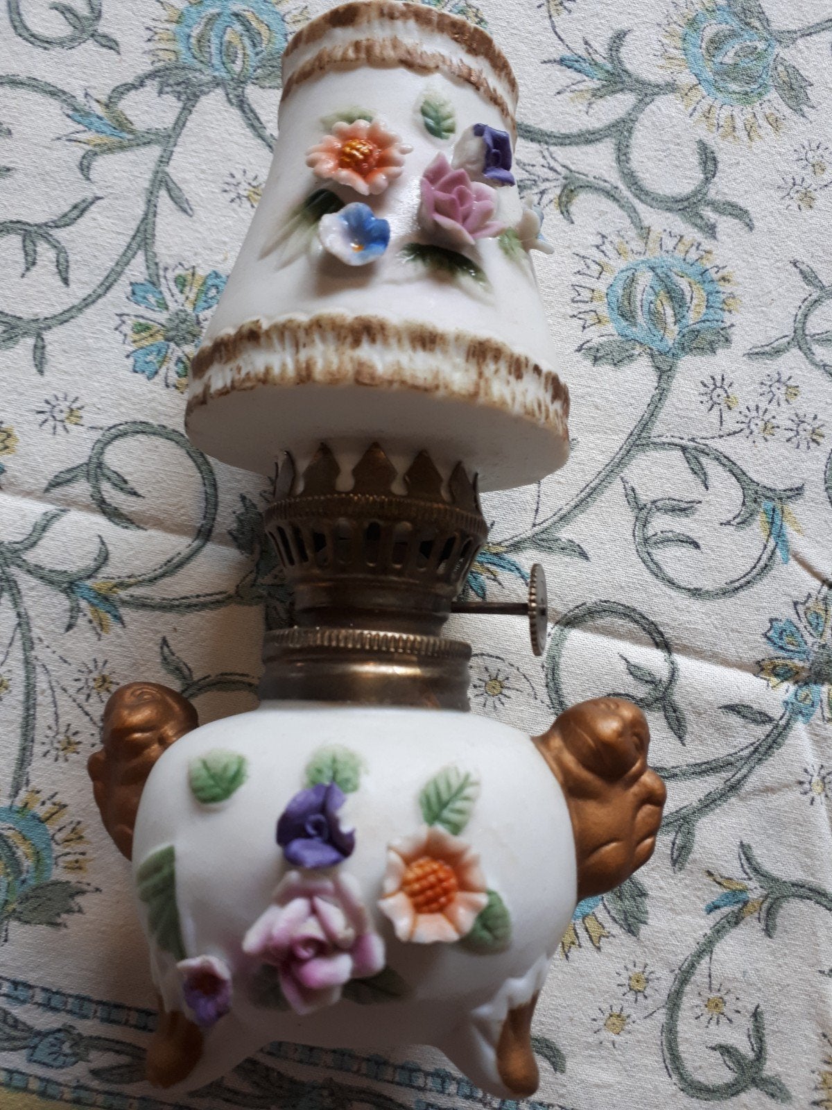 Olie Lampje van porselein Japan jaren 50/60, Ophalen of Verzenden, Zo goed als nieuw, Porselein