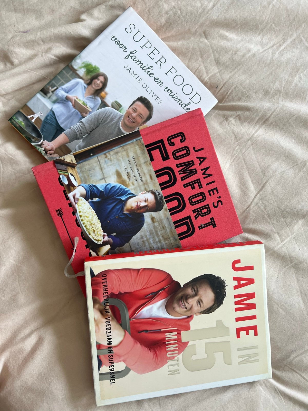3 Jamie Oliver kookboeken: Super Food, Comfort Food, 15 Minu, Boeken, Kookboeken, Gelezen, Hoofdgerechten, Europa, Gezond koken