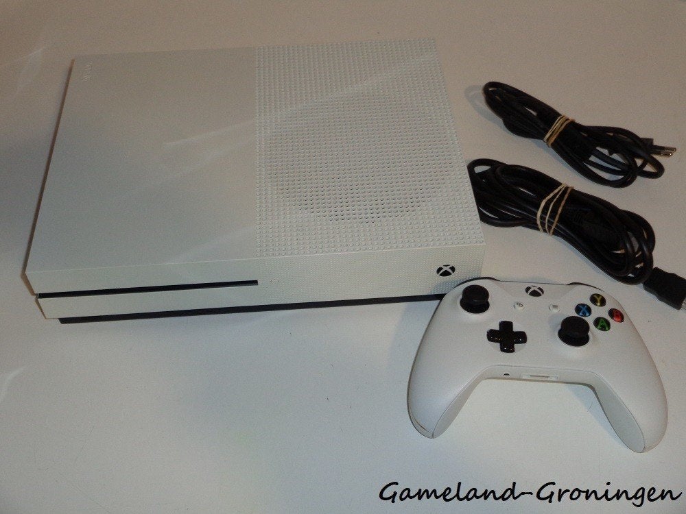 Xbox One S 500GB met Controller & Bedrading, Spelcomputers en Games, Spelcomputers | Xbox One, Gebruikt, Xbox One S, 500 GB, Met 1 controller