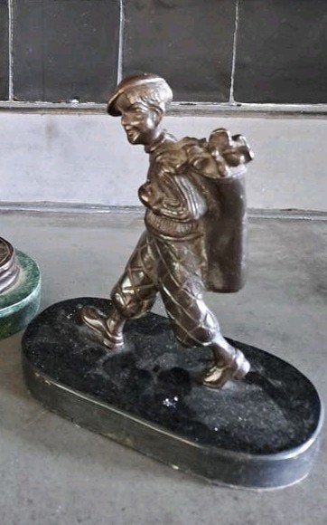 Bronzen beelden golf  Caddy, Antiek en Kunst, Antiek | Koper en Brons, Ophalen, Brons