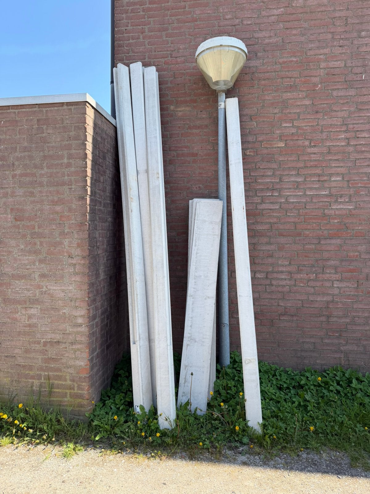 Betonnen sleufpalen, Tuin en Terras, Palen, Balken en Planken, Ophalen, Zo goed als nieuw, Minder dan 180 cm, Palen