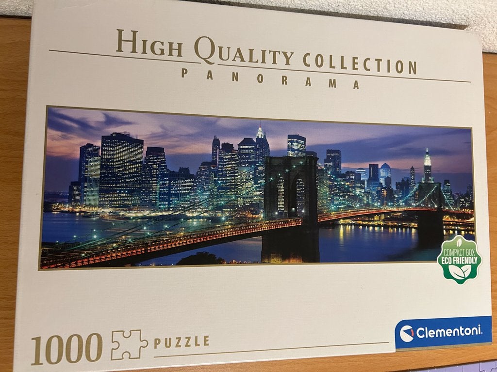 Puzzel van Clementoni Panorama " New York Brooklyn Brigde", Ophalen, 500 t/m 1500 stukjes, Gebruikt, Legpuzzel
