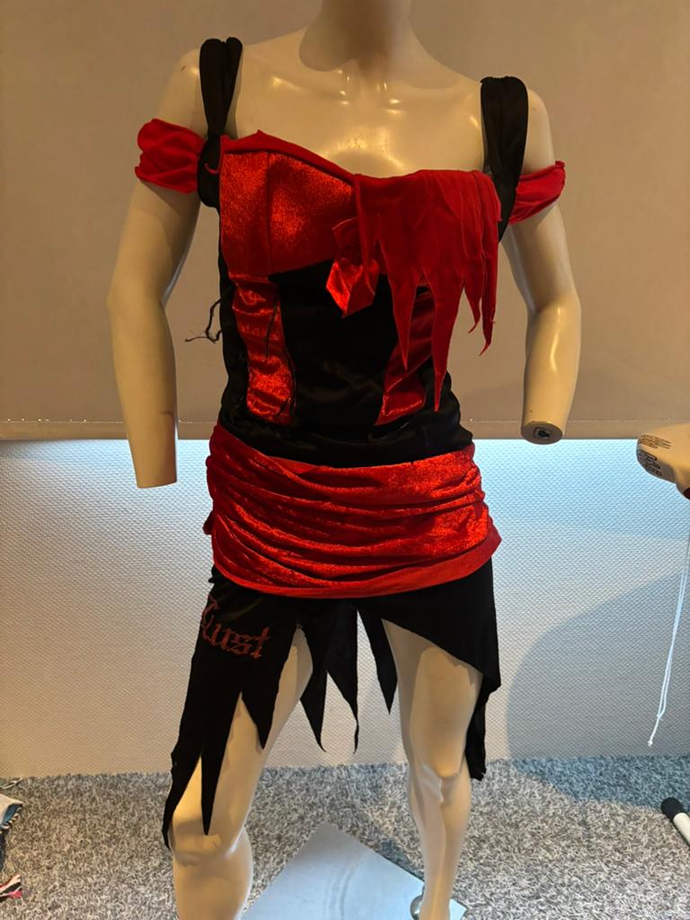 7 zonden. Lust. Jurkje maat S, Carnaval, Ophalen of Verzenden, Zo goed als nieuw, Kleding