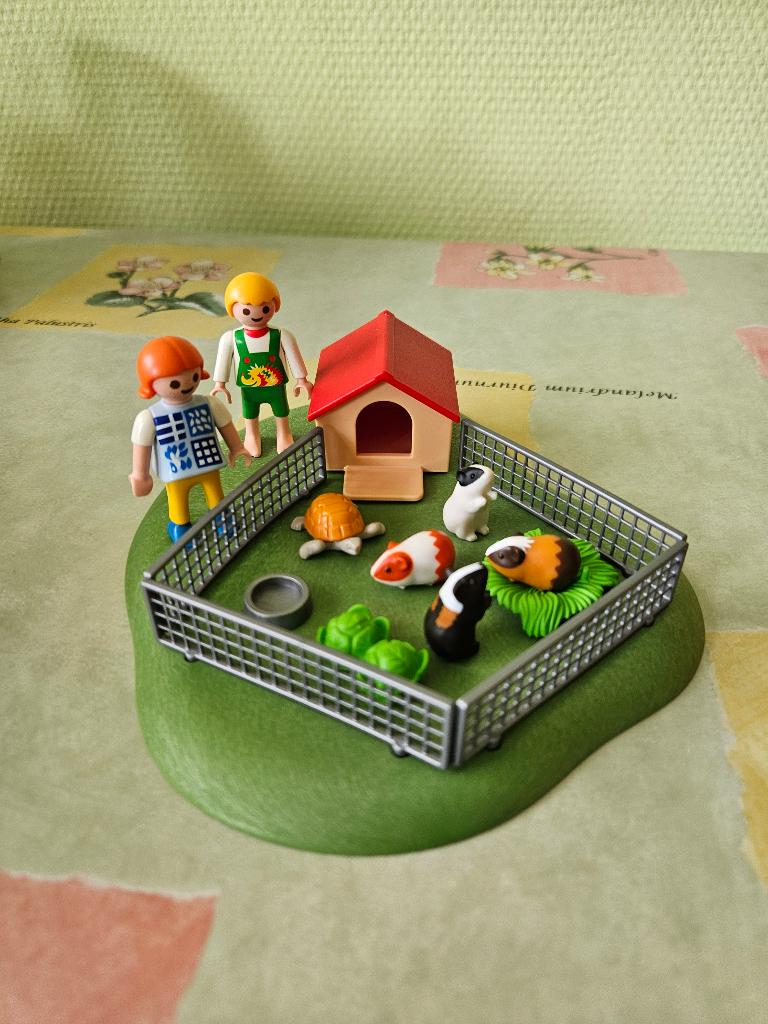 Playmobil 3210, hok met cavia's en schildpad compleet, Ophalen of Verzenden, Zo goed als nieuw, Complete set