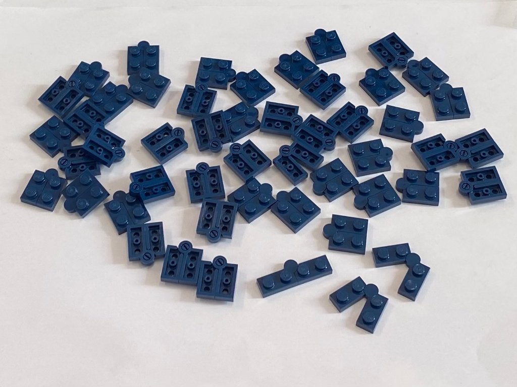 Partij 50x scharnierende Lego plaatjes in diverse kleuren, Overige thema's, Lego, Nieuw, Ophalen of Verzenden
