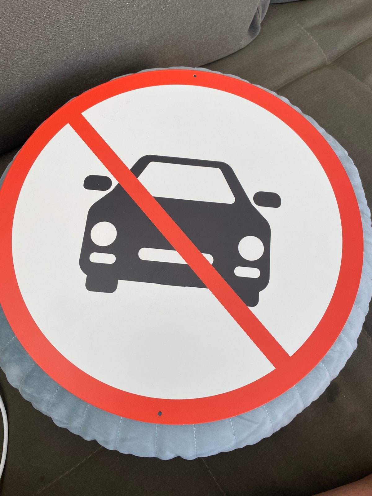 Verbodsbord Gesloten voor motorvoertuigen Metaal 33 cm, Ophalen of Verzenden, Reclamebord