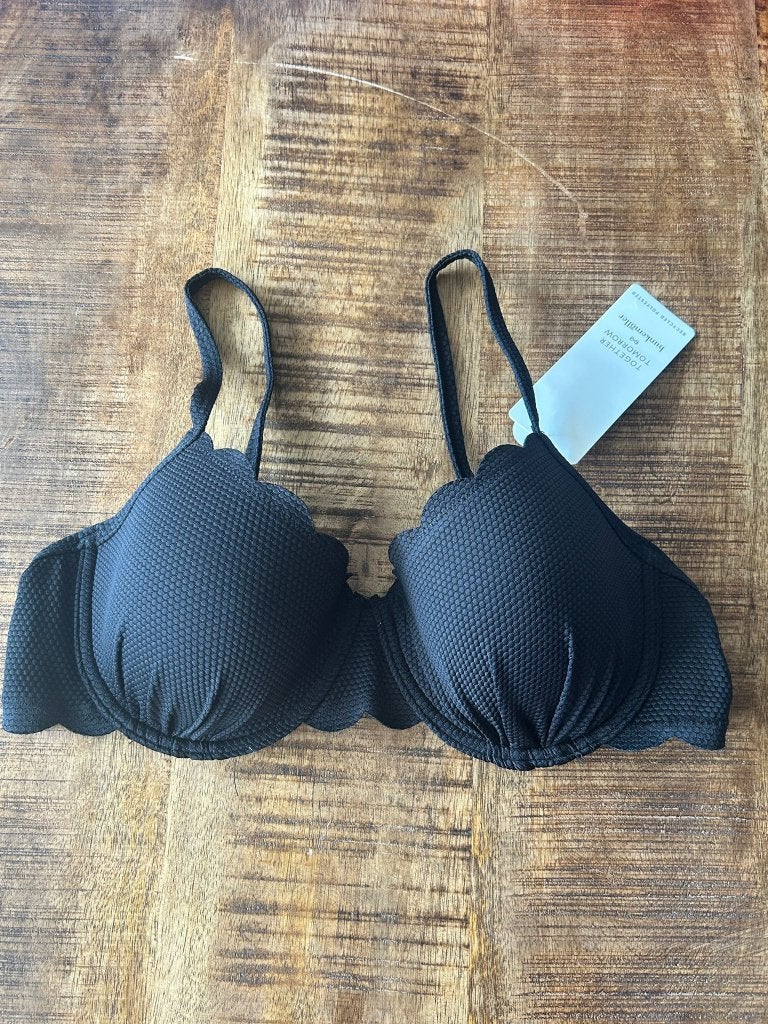 Hunkemöller Scallop Pd Bikinitop 85C, Zwart, Nieuw, Ophalen of Verzenden, Bikini