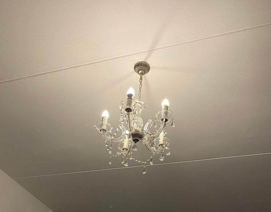 Hanglamp, Ophalen of Verzenden, Gebruikt, Glas