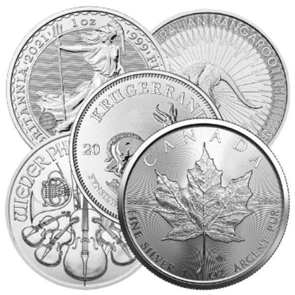 1 troy ounce zilveren munten diverse producenten., Ophalen of Verzenden, Noord-Amerika