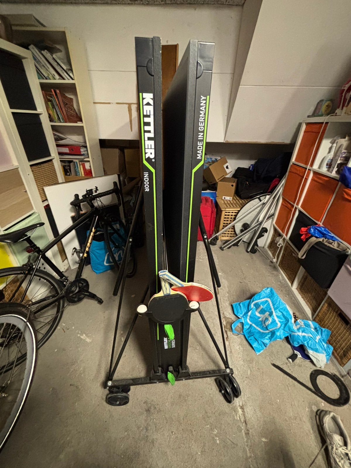 Kettler Indoor Green Series 1 tafeltennistafel, Ophalen, Gebruikt, Tafel Indoor, Inklapbaar