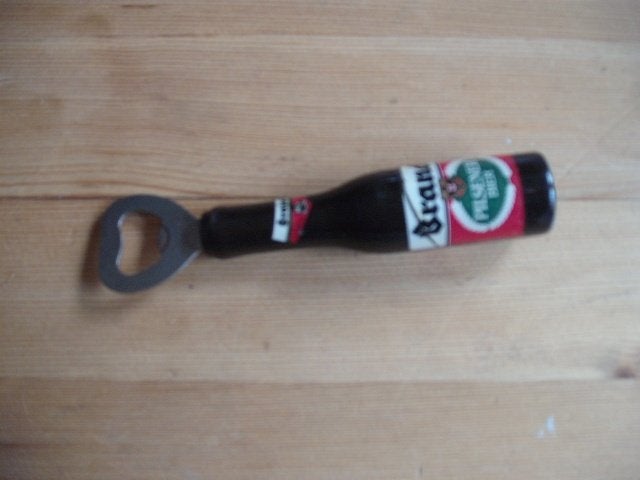 Brand bier opener (nr.1) i.v.v. bierflesje, Ophalen of Verzenden, Nieuw, Flesopener, Brand