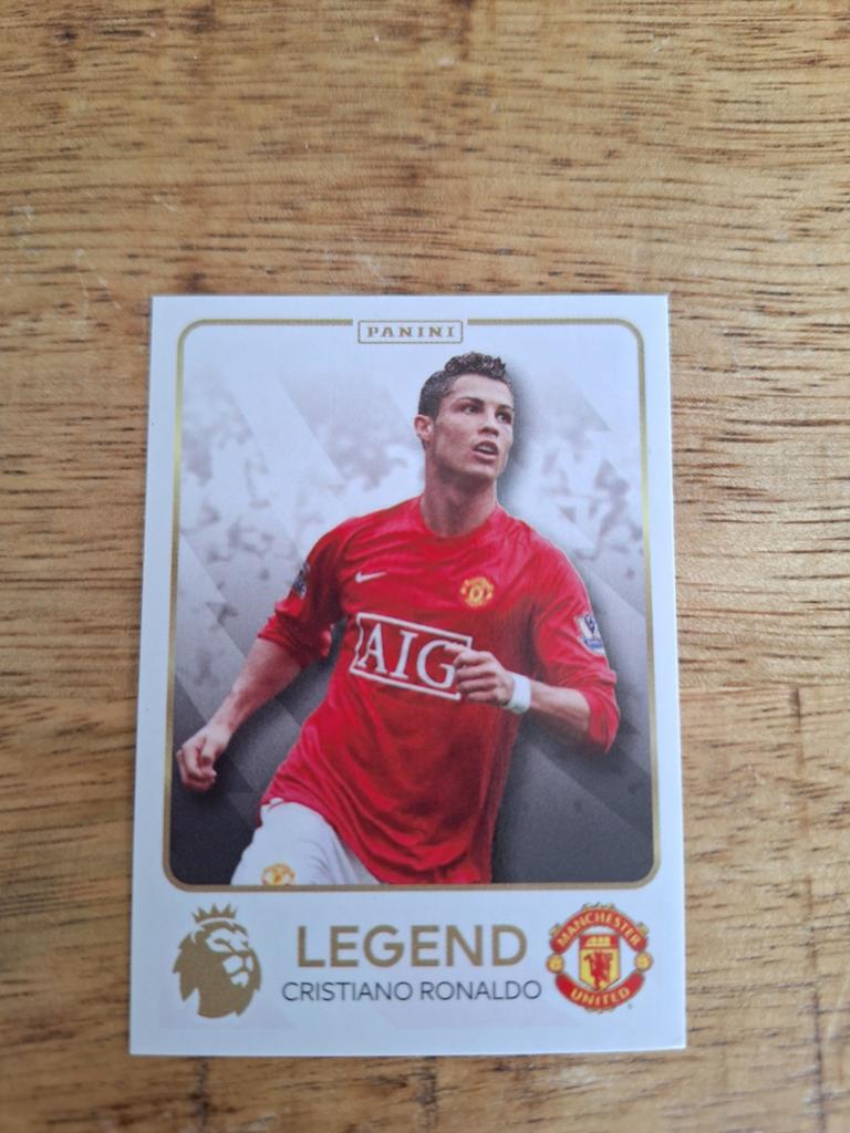 Panini Premier League 2024 Cristiano Ronaldo Legend sticker, Ophalen of Verzenden, Zo goed als nieuw, Sport