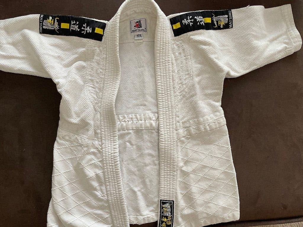 Matsuru Judo jas, maat 120, Gebruikt, Maat XS of kleiner, Judo, Ophalen of Verzenden