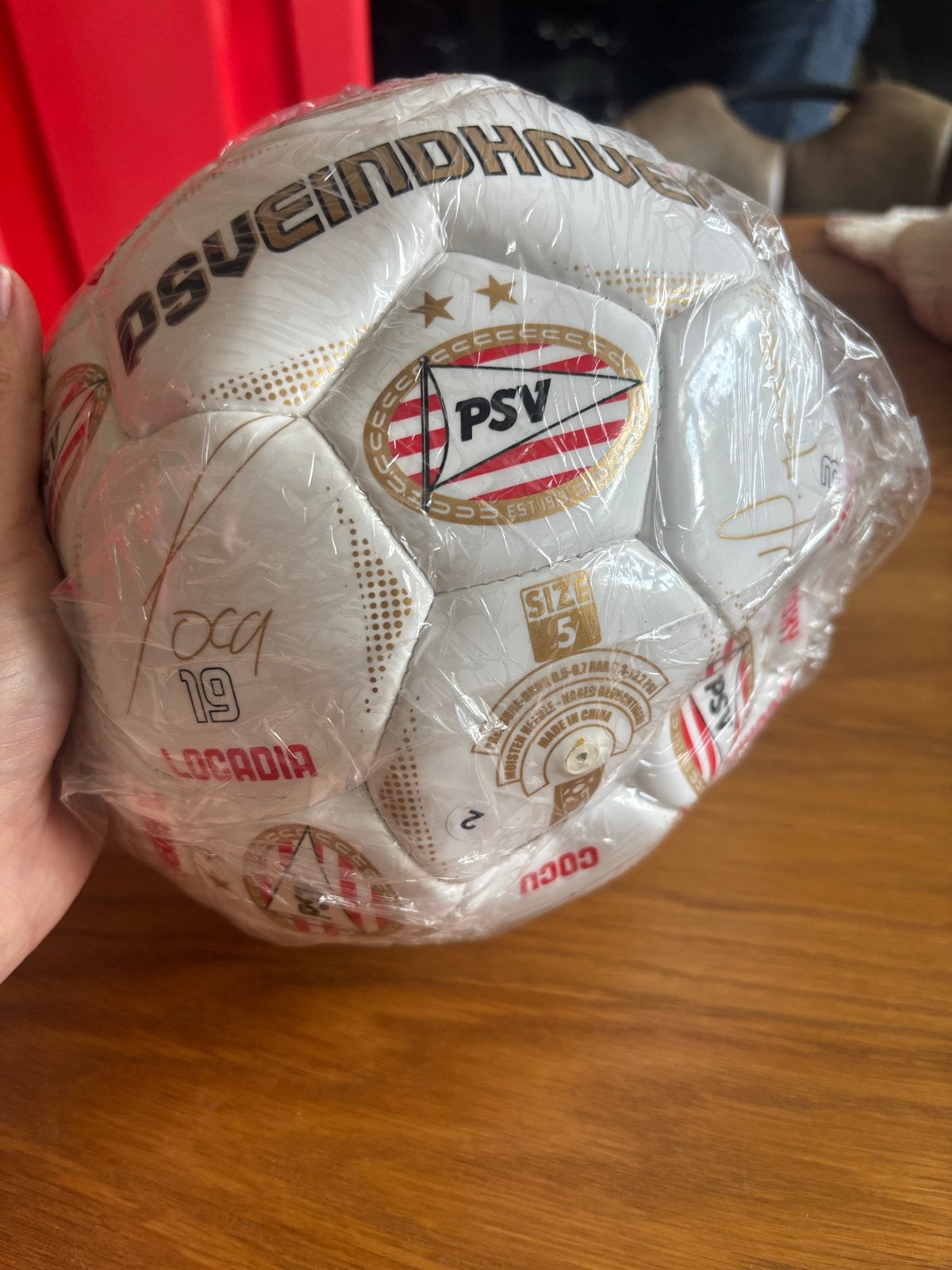 Nieuwe PSV bal met gedrukte handtekeningen (2017 selectie), Ophalen of Verzenden, Nieuw, Bal