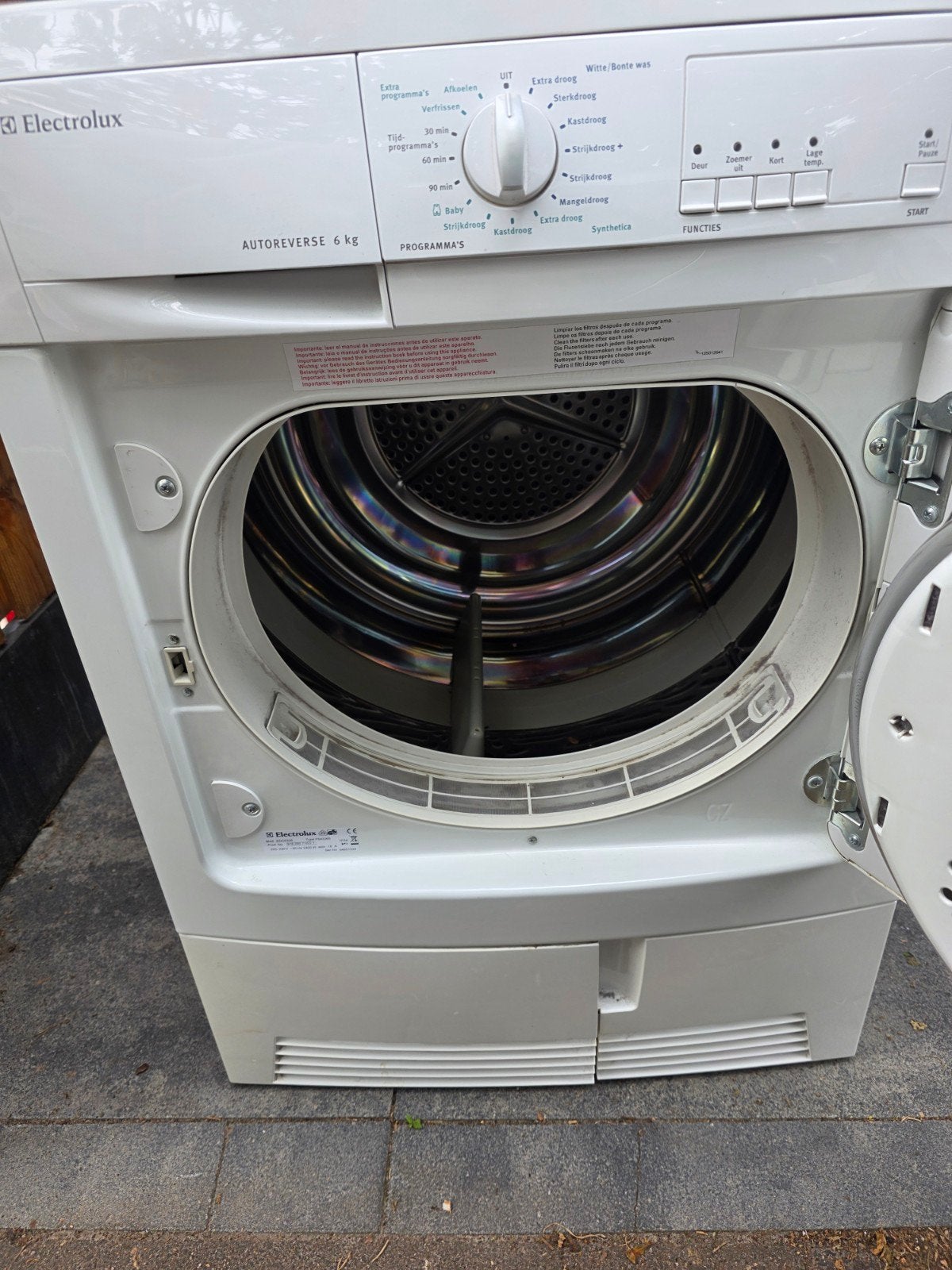 Electrolux condensdroger, 6 tot 8 kg, Ophalen, Condens, 85 tot 90 cm