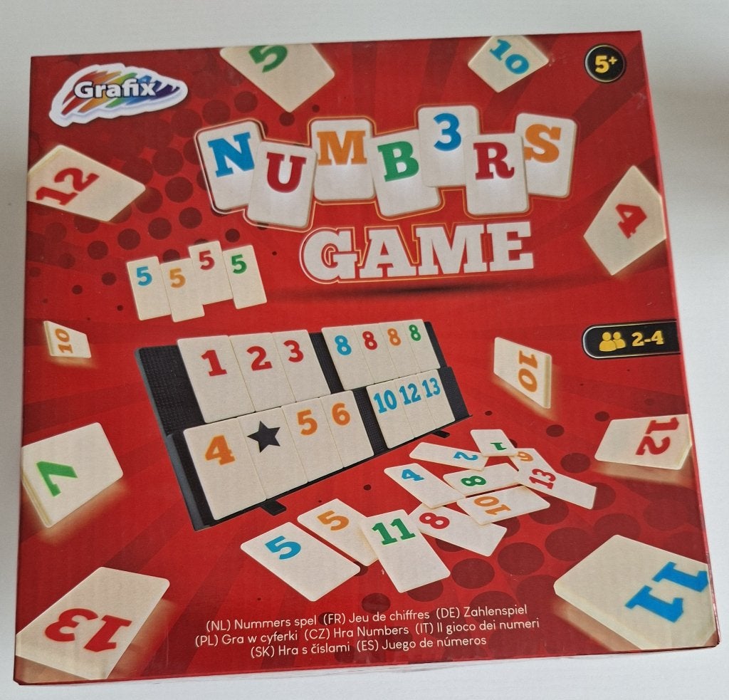 Familiespel NUMBERS GAME/Rummikup, v.a. 5 jr, 2-4 personen, Drie of vier spelers, Ophalen of Verzenden, Zo goed als nieuw, Grafix