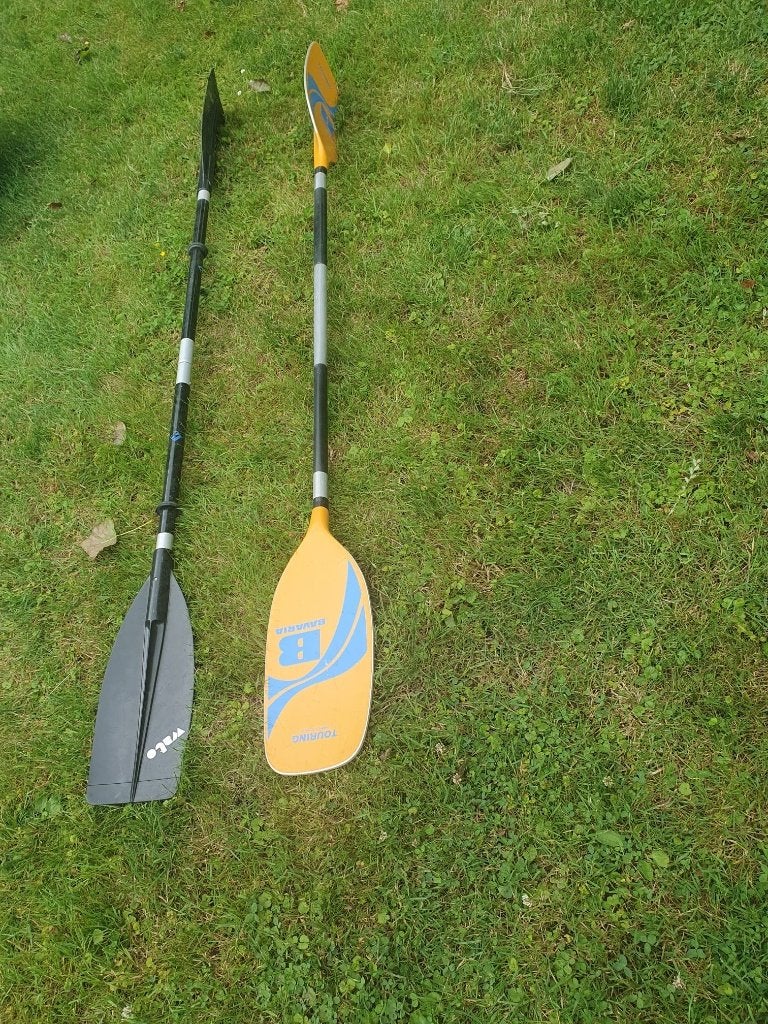 Peddel WATO  voor Kayak of Kano, Ophalen, Zo goed als nieuw, Dubbelbladige peddel
