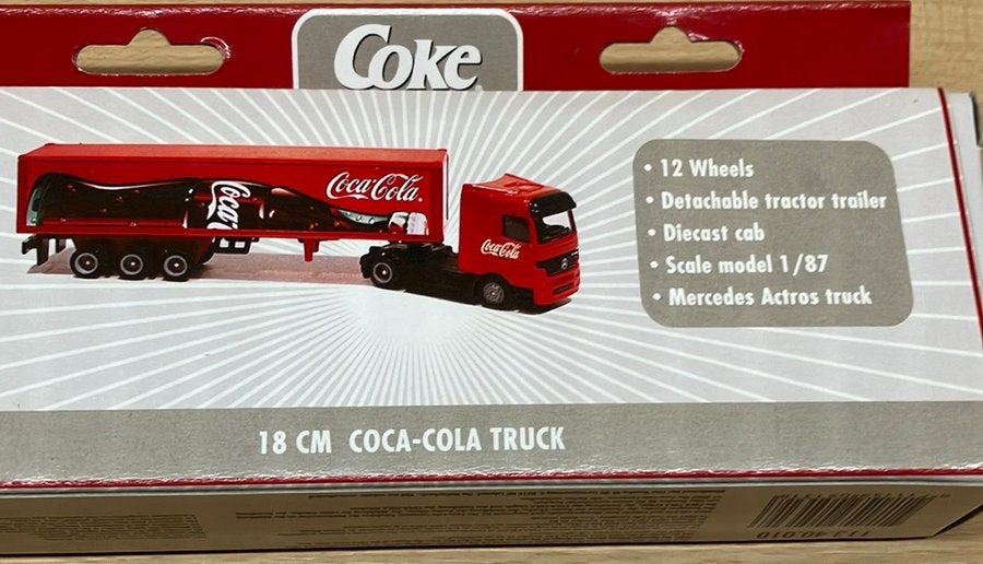 Mercedes-Benz Actros Coca-Cola truck met oplegger (H0), Ophalen of Verzenden, Nieuw, Bus of Vrachtwagen, Overige merken