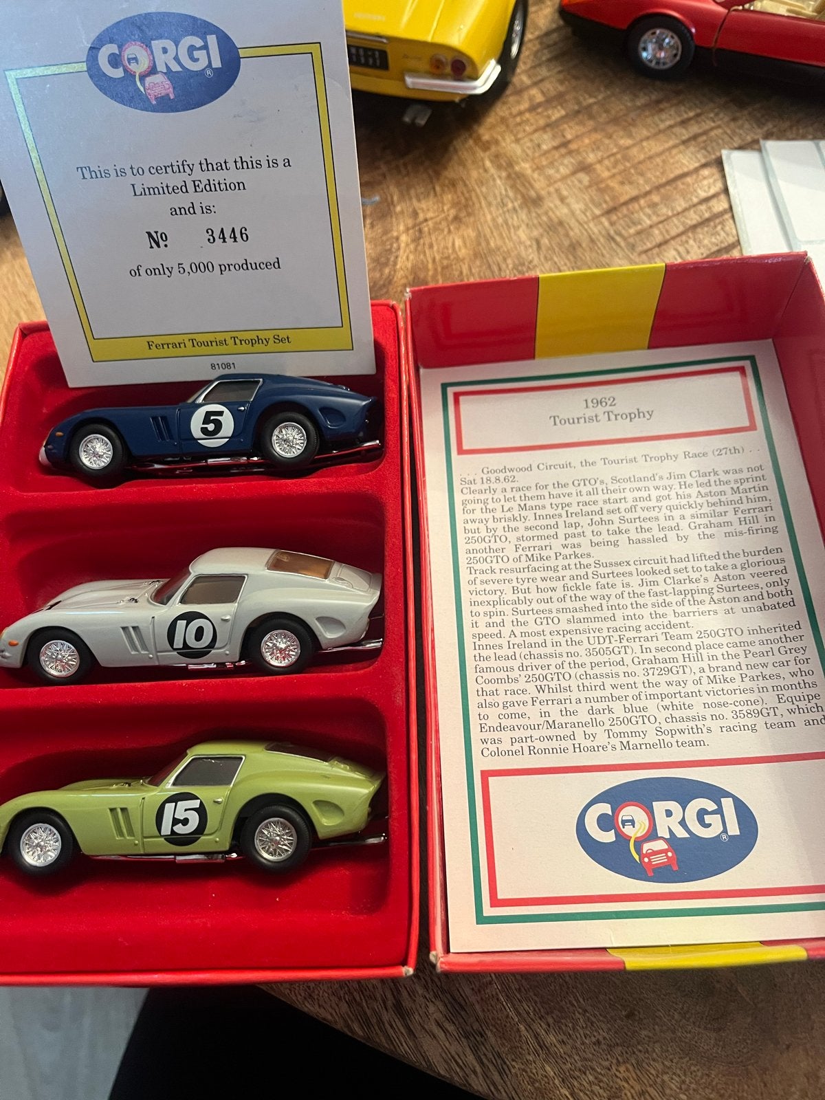 Corgi Ferrari Tourist Trophy Set 1962 - Limited Edition, Ophalen of Verzenden, Zo goed als nieuw