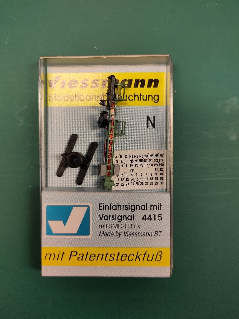 Viessmann 4415 licht voor- en hoofdsein op 1 mast (LEDs), Overige merken, Gelijkstroom, Overige typen, Nieuw