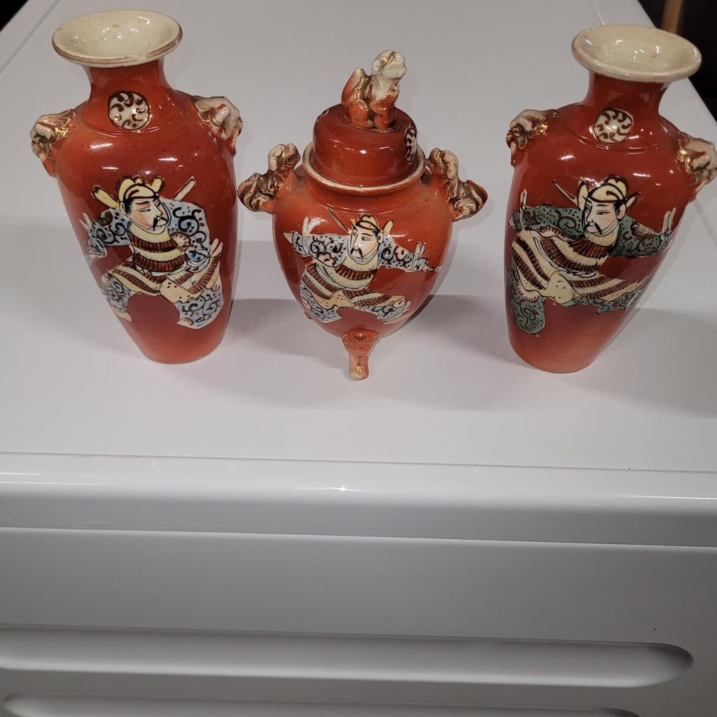 Zeldzame Japanse Kutani set in super staat, Antiek en Kunst, Antiek | Keramiek en Aardewerk, Ophalen of Verzenden