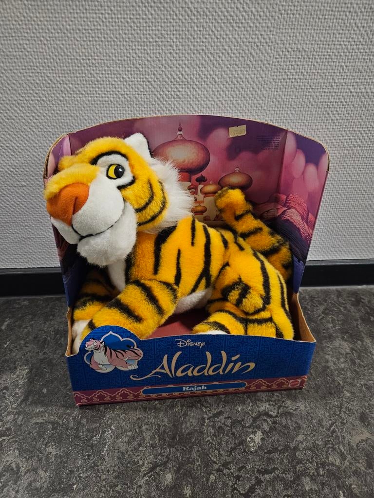 Vintage Disney Aladdin Rajah knuffel - Nieuw in doos, Oranje, Disney, Disney, Nieuw