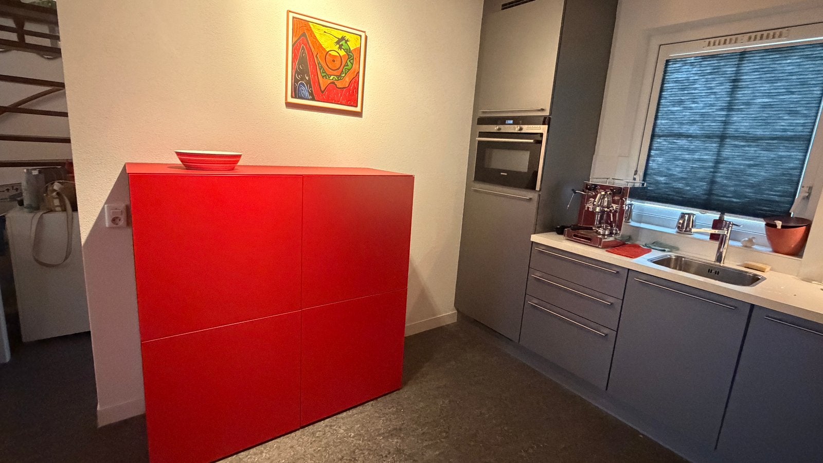 Rode Coesel design kast, Met deur(en), 100 tot 150 cm, Moders, Nieuw
