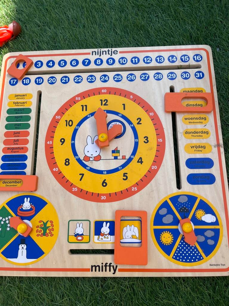 Nijntje houten leerklok - Bambolino Toys, Ophalen of Verzenden, Gebruikt, Taal en Lezen