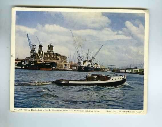 scheepvaart-AMSTERDAM-haven/handelskade-HSM-binnenvaart, Ophalen of Verzenden, 1940 tot 1960, Zuid-Holland