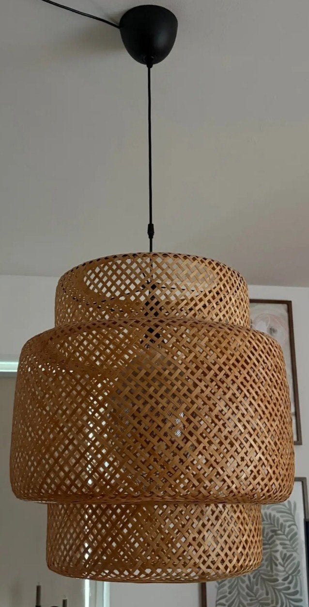 rotan Ikea Lamp, Ophalen of Verzenden, Nieuw, Hout