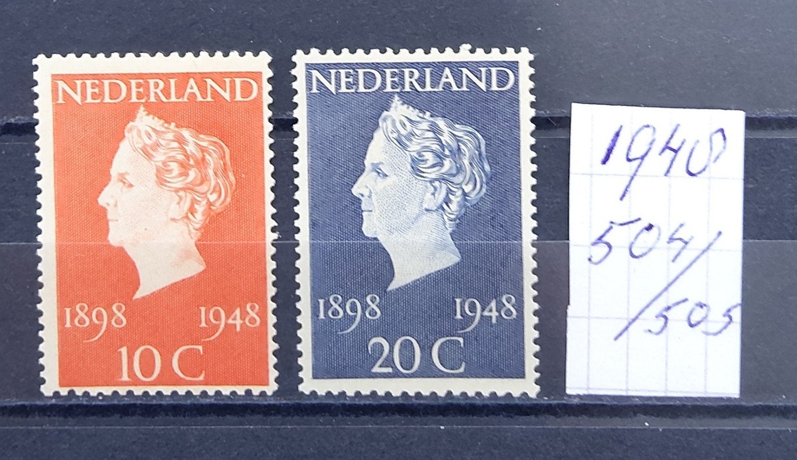 Koningin Wilhelmina 50 jarig regeringsjubileum  1948, Ophalen of Verzenden, Na 1940, Postfris
