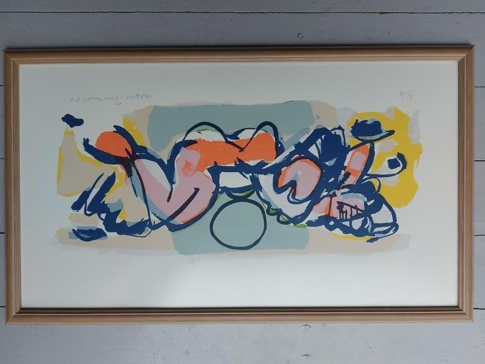 Litho uit 1994 in lijst  Robert Terwindt Nijmegen, Antiek en Kunst, Ophalen of Verzenden