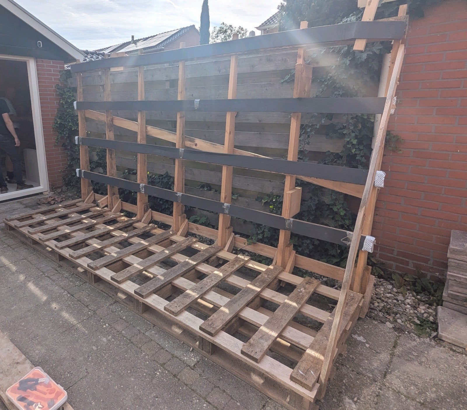 Grote houten glasbok / kozijnbok / transportbok, 3.5m, Ophalen, Gebruikt, Overige typen