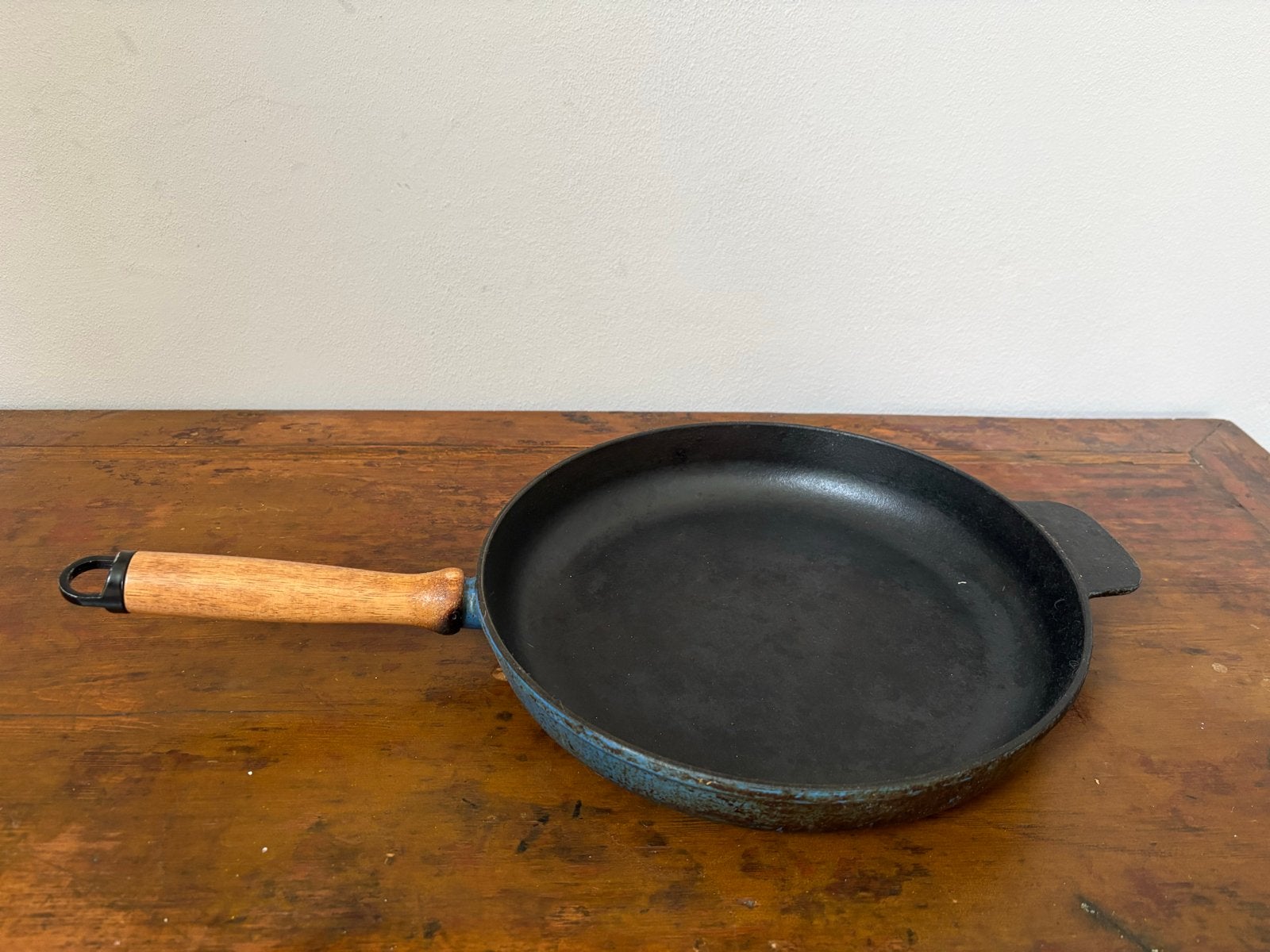 Le Creuset Gietijzeren Koekenpan / Skillet (Blauw), Huis en Inrichting, Koekenpan, Gebruikt, Gietijzer, Met handvatten