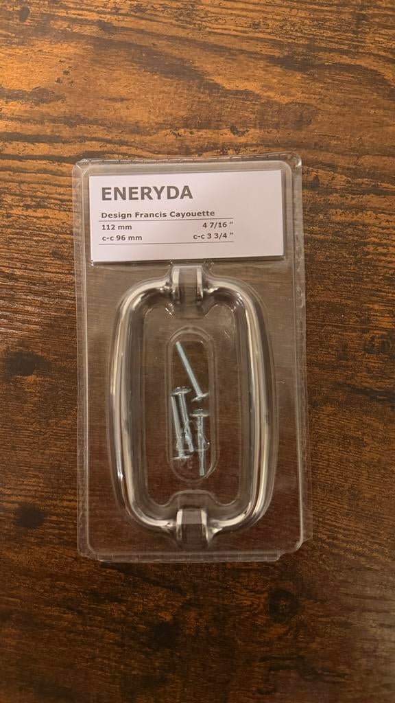IKEA ENERYDA Handgreep Chroom 112 mm, Ophalen of Verzenden, Nieuw, Chroom, Klink of Kruk