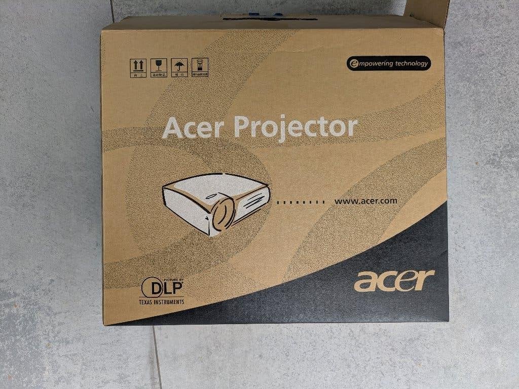 Acer P1265 DLP beamer compleet: tas/afstandsbediening/kabels, HD (720), Ophalen of Verzenden, Zo goed als nieuw, DLP