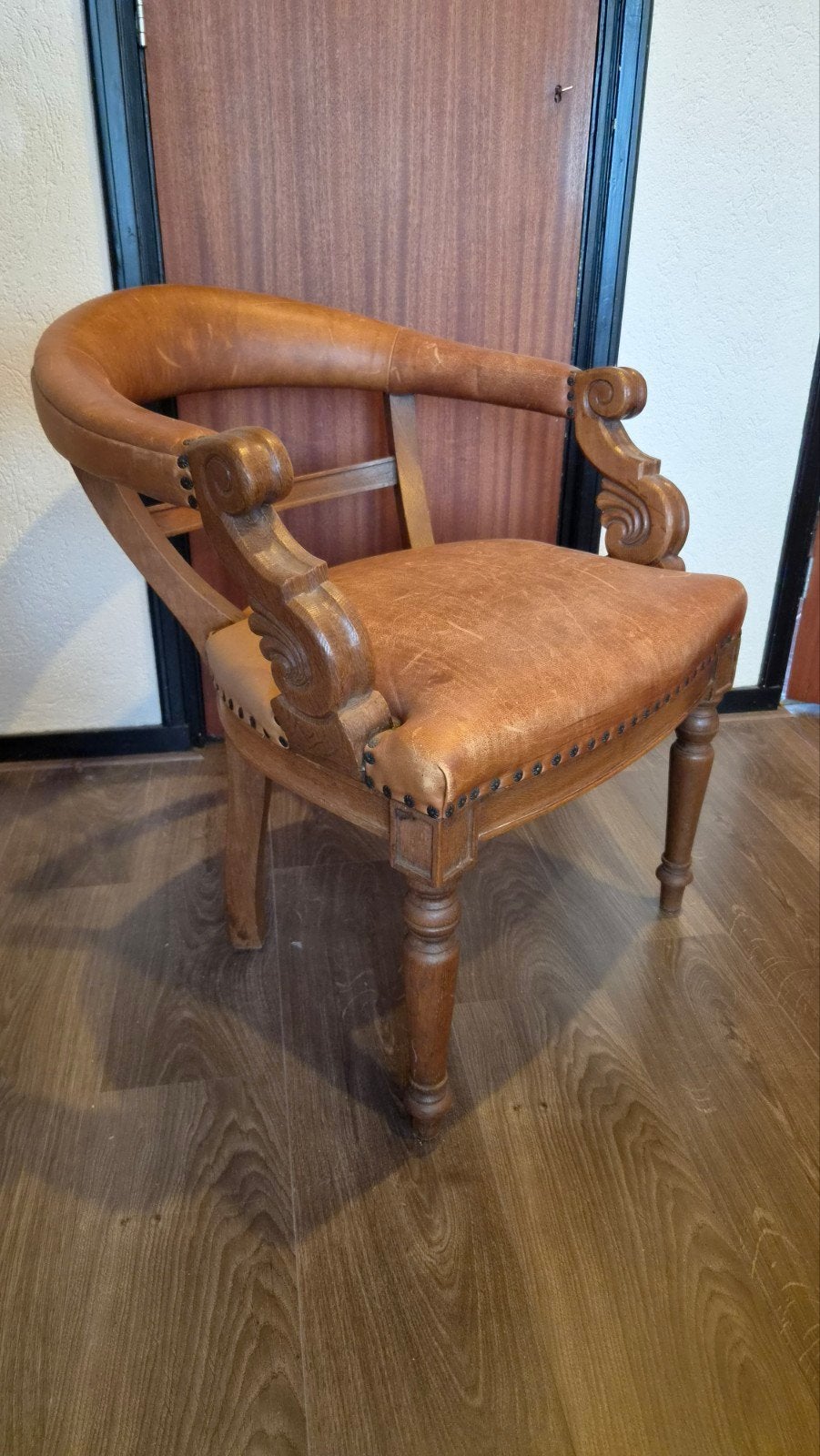 Antieke Franse of Engelse bureaustoel, Ophalen