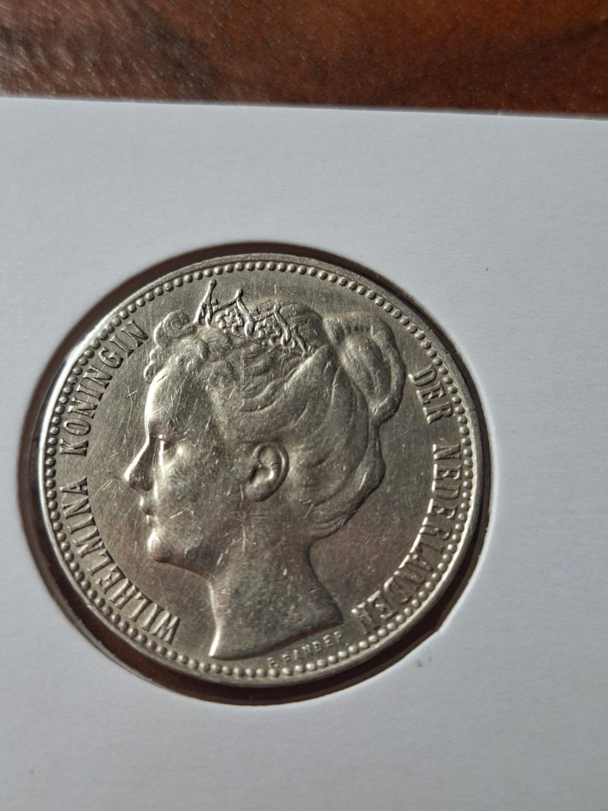 1 gulden 1907 wilhelmina, Postzegels en Munten, 1 gulden, Zilver, Ophalen of Verzenden, Koningin Wilhelmina