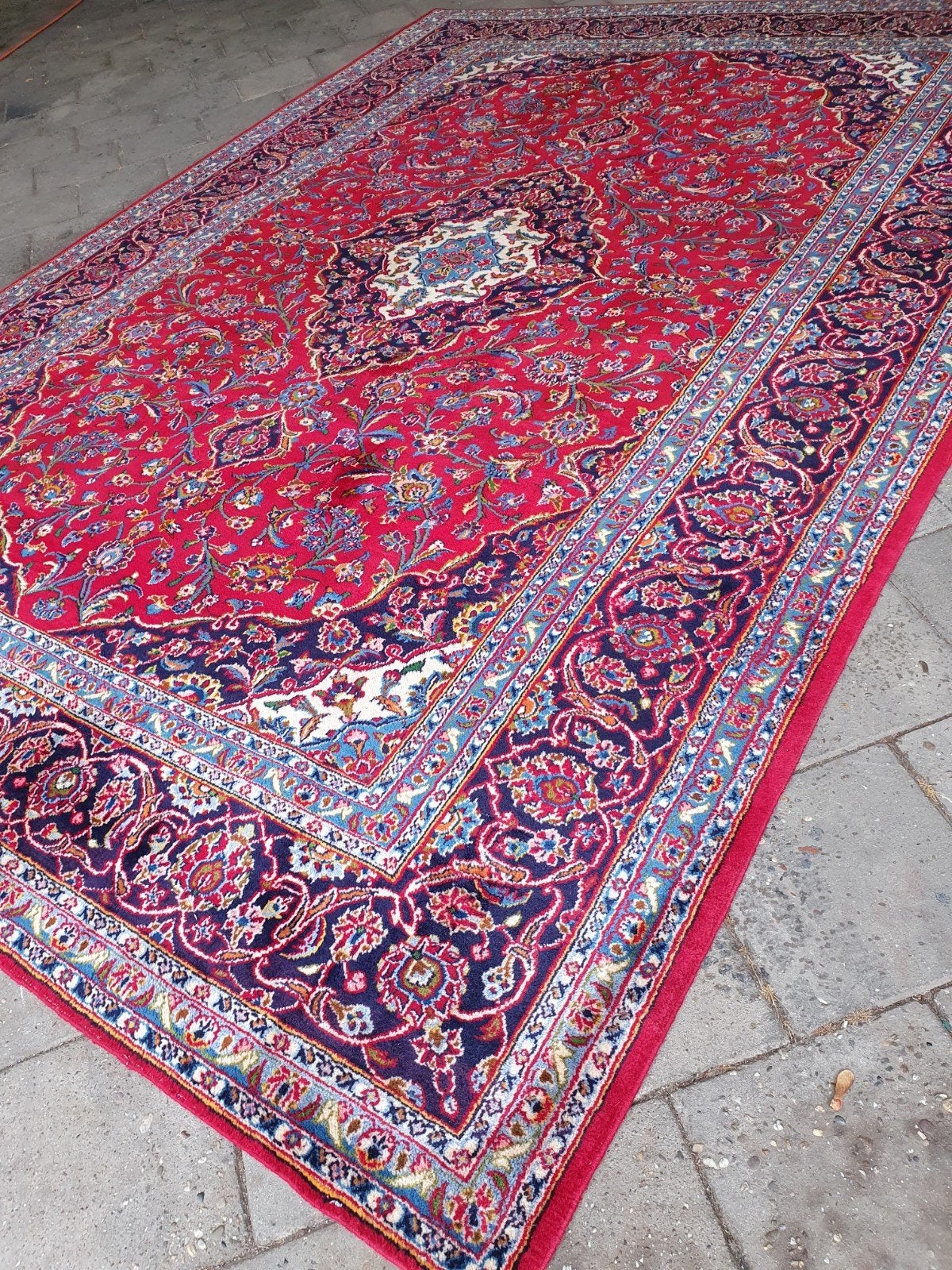 Perzisch tapijt Keschan 350x250 cm., Ophalen of Verzenden, Zo goed als nieuw, Rechthoekig, 200 cm of meer