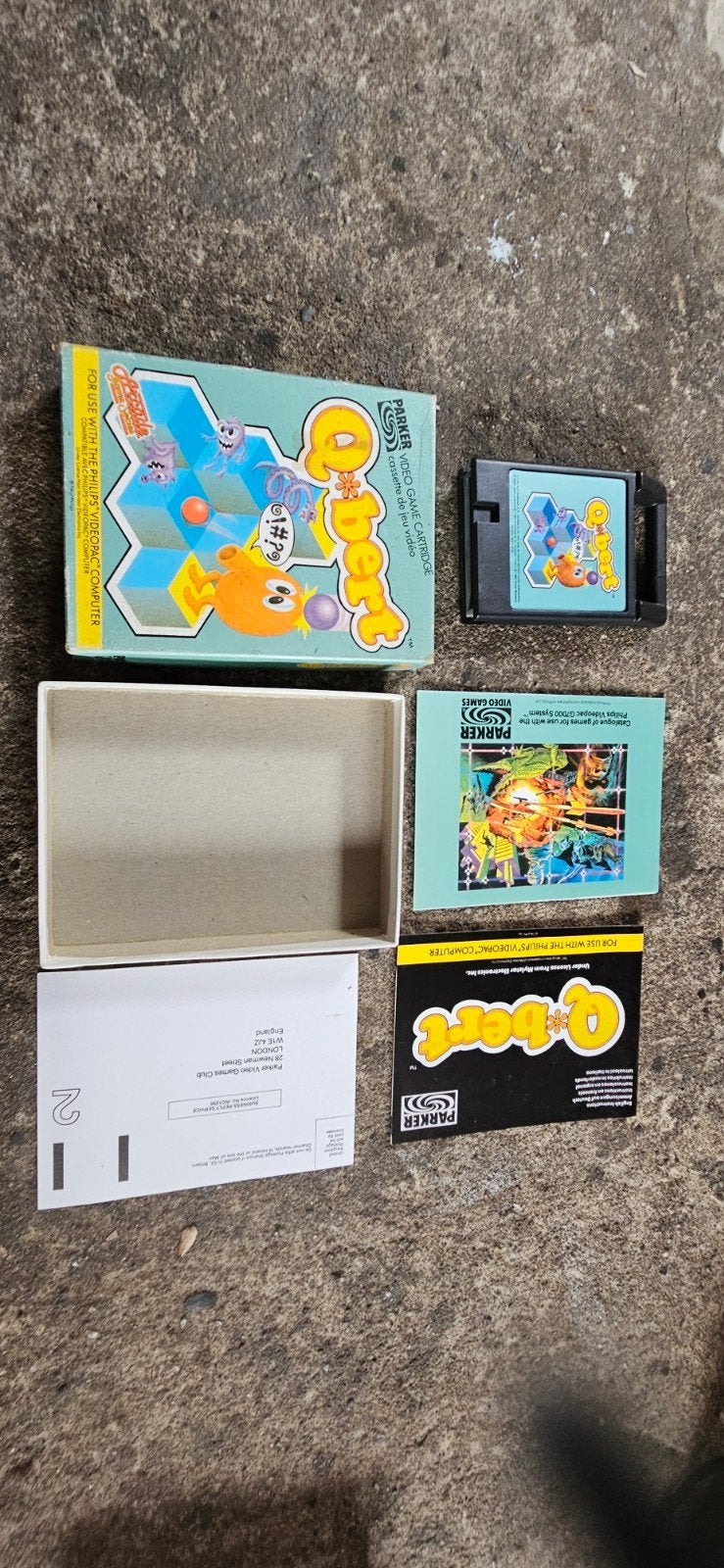 Q*bert Videogame Cartridge voor Philips Videopac G7000, Spelcomputers en Games, Ophalen of Verzenden